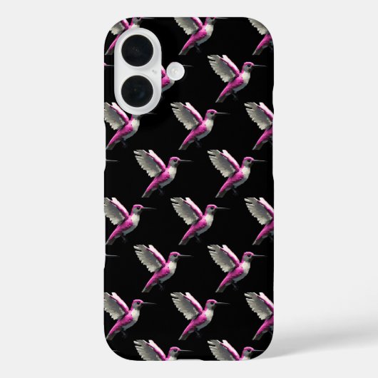 ピクセル化されたピンクハミングバード Case-Mate iPhoneケース (裏面)