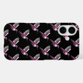 ピクセル化されたピンクハミングバード Case-Mate iPhoneケース (裏面 (横))