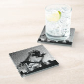 ピクセル化されたフェアライドグラスコースター ガラスコースター (アングル)