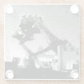 ピクセル化されたフェアライドグラスコースター ガラスコースター (裏面)