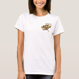 ピクセル化された一対の金色のハイヒール Tシャツ