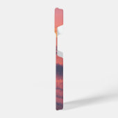 ピクセル化された夕日 iPhoneケース (左側面)