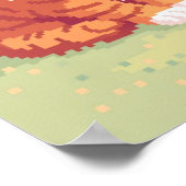 ピクセル化された子猫 ポスター (角)