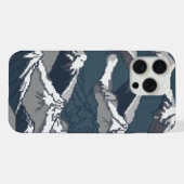 ピクセル化された山々 iPhoneケース (裏面横)