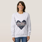 ピクセル化された愛 スウェットシャツ (正面フル)