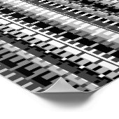 ピクセル化された数学的パターン ポスター (角)
