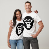 ピクセル化された猿の顔デザイン Tシャツ (ユニセックス)