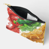 ピクセル化された緑のハミングバード アクセサリーポーチ (見開き)