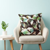 ピクセル化された黒と白から緑の六角形 クッション (椅子)