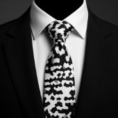 ピクセル化された黒と白 ネクタイ