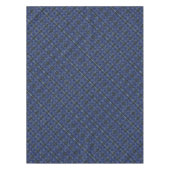 ピクセル化さ市松模様にれた点を持つ青みがかった四角 テーブルクロス (正面)