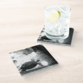 ピクセル化したカメ ガラスコースター (アングル)