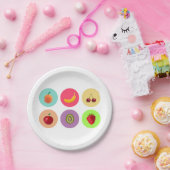 ピクセル化した果実 ペーパープレート (パーティー)