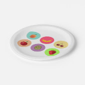 ピクセル化した果実 ペーパープレート (アングル)