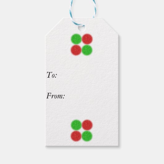 ピクセル化キャンディドットギフトラベル ギフトタグ (正面)