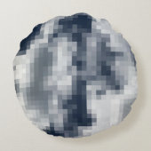 ピクセル化クラウドラウンド装飾用クッション ラウンドクッション (裏面)