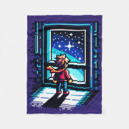 ピクセル化デジタル探査 フリースブランケット