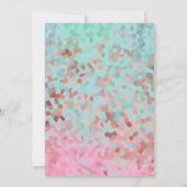 ピクセル化ドリームフローラ誕生日 招待状 (裏面)