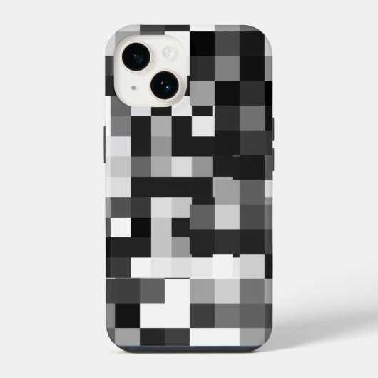 ピクセル化パぼやけターン iPhoneケース (裏面)
