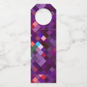 ピクセル化パターン – ピンク ボトルネックタグ (正面)