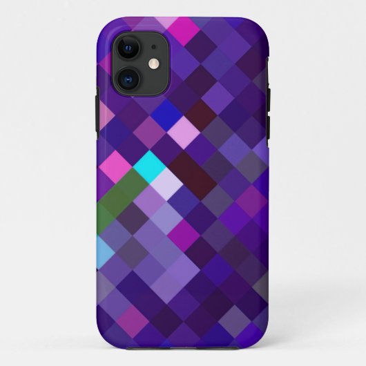 ピクセル化パターン – 紫 Case-Mate iPhoneケース (裏面)