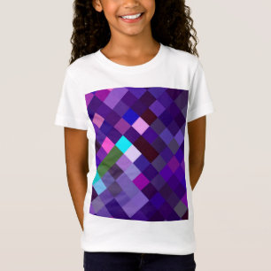 ピクセル化パターン – 紫 Tシャツ