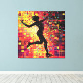 ピクセル化パルス キャンバスプリント (インサイチュ (ウッドフロア))