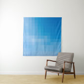 ピクセル化ブルー タペストリー (インサイチュ(横))