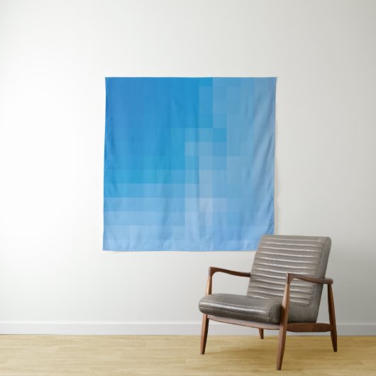 ピクセル化ブルー タペストリー (インサイチュ)