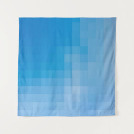 ピクセル化ブルー タペストリー