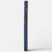 ピクセル化市松模様にした点を持つ青みがかった四角 Case-Mate iPhoneケース (裏面 / 左)