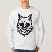 ピクセル北極キツネ Tシャツ (正面)