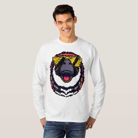 ピクセル大形体 Tシャツ (正面フル)