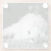 ピクセル子猫ガラスのコースター ガラスコースター (裏面)