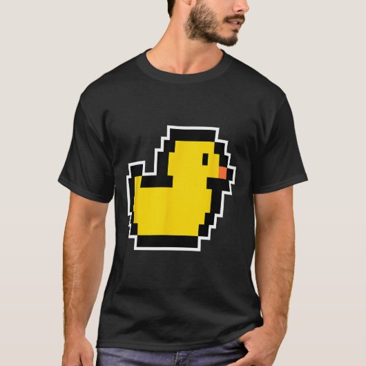 ピクセル小さなアヒル80sビデオゲームのハロウィーンの衣装 tシャツ (正面)