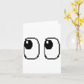 ピクセル幽霊アイズハロウィンゲームグループコスチューム カード (黄色い花)