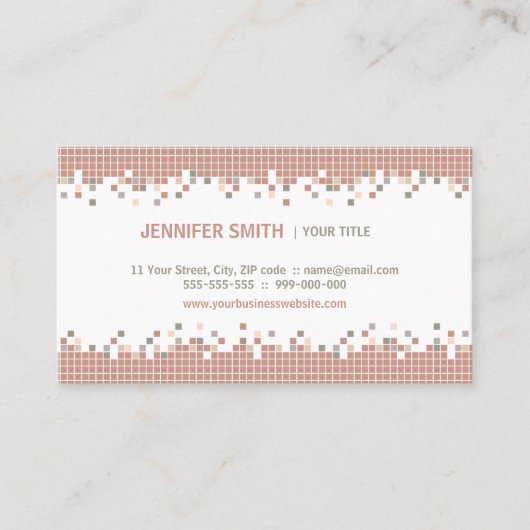 ピクセル技術の創造的な名刺 名刺 (正面)