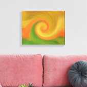 ピクセル抽象芸術秋の渦巻き キャンバスプリント (インサイチュ (リビング))