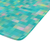 ピクセル数々のアートカラーパターン カッティングボード (角)
