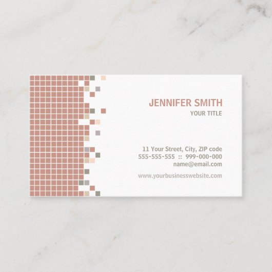 ピクセル格子は創造的な名刺を制作します 名刺 (正面)