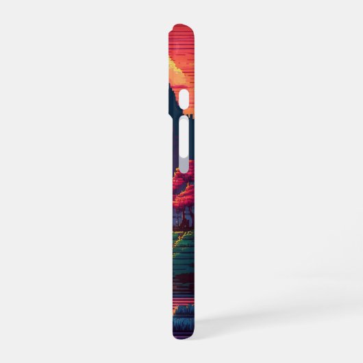 ピクセル水平線 iPhone 16ケース (左側面)