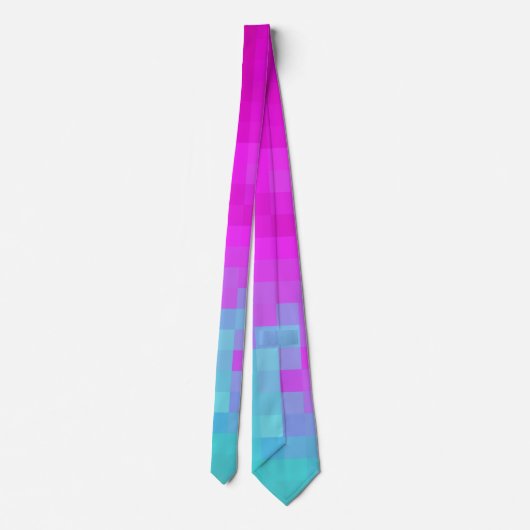 ピクセル波のタイ ネクタイ (裏面)