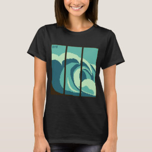 ピクセル波 Tシャツ