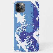 ピクセル津波青8ビットピクセルアート Case-Mate iPhoneケース (裏面)