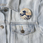 ピクセル津波8ビットピクセル芸術 缶バッジ (インサイチュ)