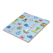 ピクセル海の芸術パターン タイル (側面)