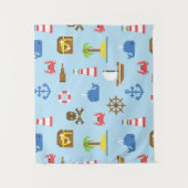 ピクセル海の芸術パターン タペストリー (正面)