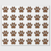 ピクセル犬の足跡 ラッピングペーパー (フラット)