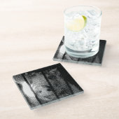 ピクセル色の色素 ガラスコースター (アングル)