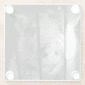 ピクセル色の色素 ガラスコースター (裏面)